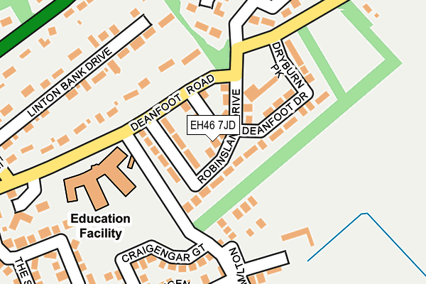 EH46 7JD map - OS OpenMap – Local (Ordnance Survey)