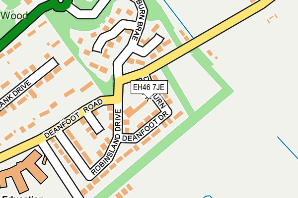 EH46 7JE map - OS OpenMap – Local (Ordnance Survey)