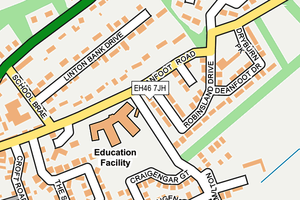 EH46 7JH map - OS OpenMap – Local (Ordnance Survey)