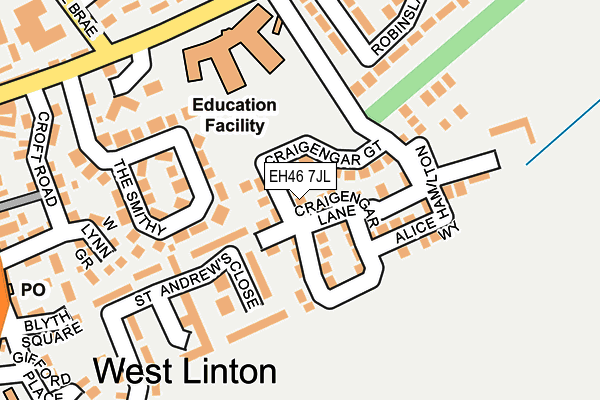 EH46 7JL map - OS OpenMap – Local (Ordnance Survey)