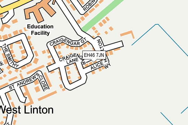 EH46 7JN map - OS OpenMap – Local (Ordnance Survey)