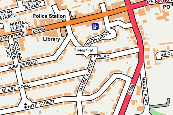 EH47 0AL map - OS OpenMap – Local (Ordnance Survey)