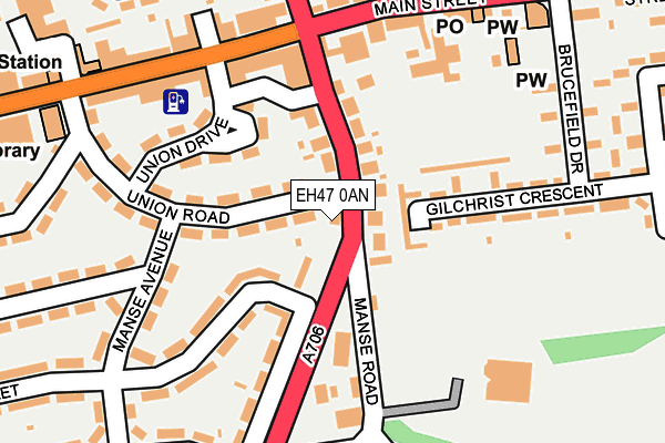 EH47 0AN map - OS OpenMap – Local (Ordnance Survey)