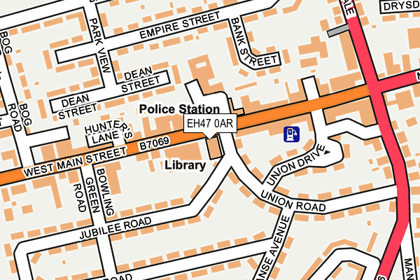 EH47 0AR map - OS OpenMap – Local (Ordnance Survey)