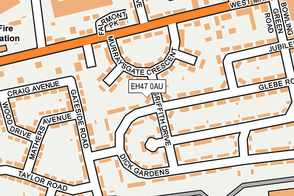 EH47 0AU map - OS OpenMap – Local (Ordnance Survey)