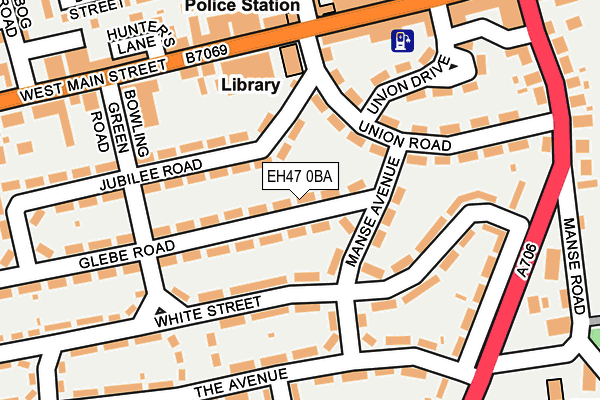 EH47 0BA map - OS OpenMap – Local (Ordnance Survey)