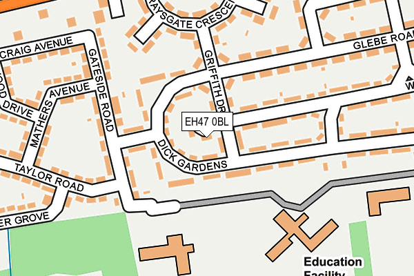 EH47 0BL map - OS OpenMap – Local (Ordnance Survey)