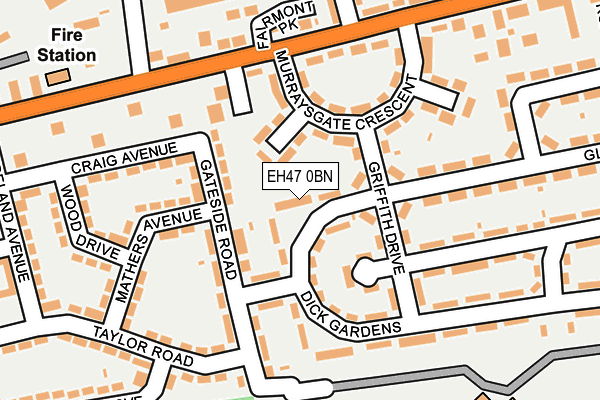 EH47 0BN map - OS OpenMap – Local (Ordnance Survey)