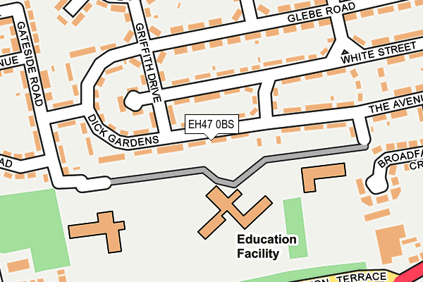 EH47 0BS map - OS OpenMap – Local (Ordnance Survey)