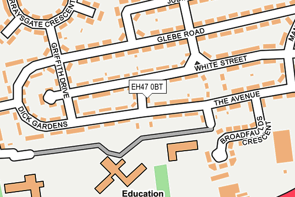 EH47 0BT map - OS OpenMap – Local (Ordnance Survey)