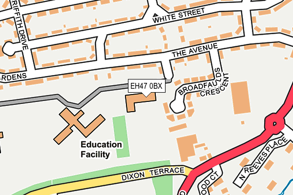 EH47 0BX map - OS OpenMap – Local (Ordnance Survey)