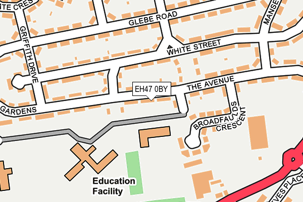 EH47 0BY map - OS OpenMap – Local (Ordnance Survey)