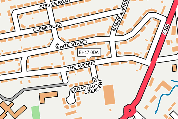 EH47 0DA map - OS OpenMap – Local (Ordnance Survey)