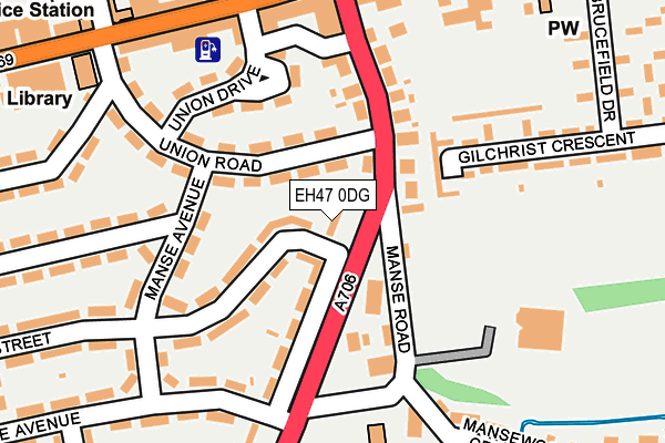 EH47 0DG map - OS OpenMap – Local (Ordnance Survey)