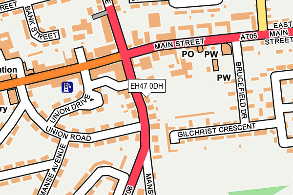 EH47 0DH map - OS OpenMap – Local (Ordnance Survey)