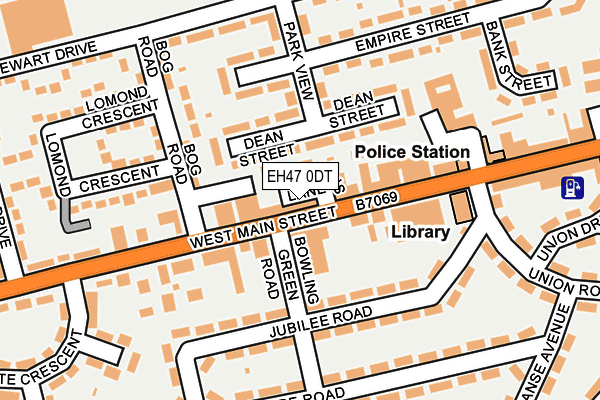 EH47 0DT map - OS OpenMap – Local (Ordnance Survey)