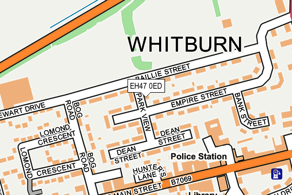 EH47 0ED map - OS OpenMap – Local (Ordnance Survey)