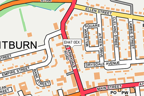 EH47 0EX map - OS OpenMap – Local (Ordnance Survey)