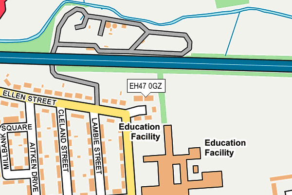 EH47 0GZ map - OS OpenMap – Local (Ordnance Survey)