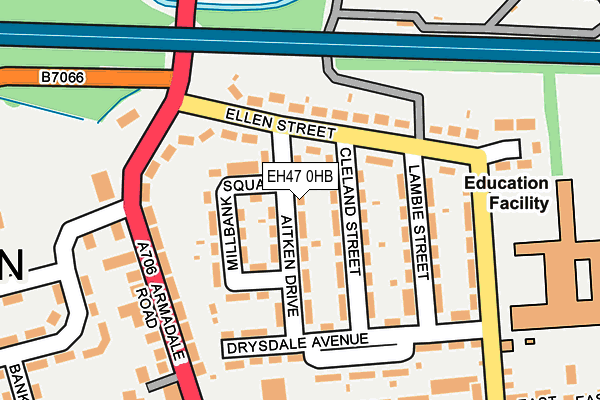 EH47 0HB map - OS OpenMap – Local (Ordnance Survey)