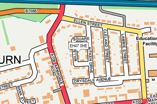 EH47 0HE map - OS OpenMap – Local (Ordnance Survey)