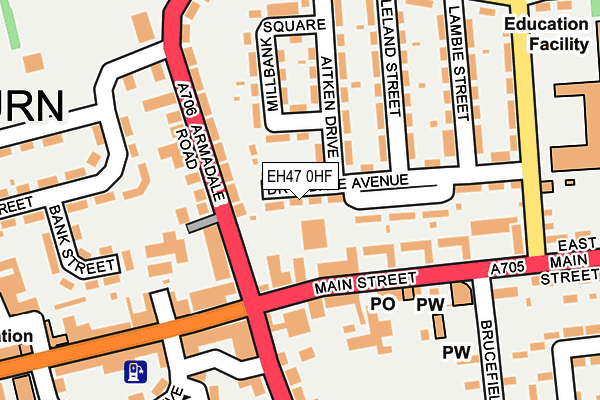 EH47 0HF map - OS OpenMap – Local (Ordnance Survey)