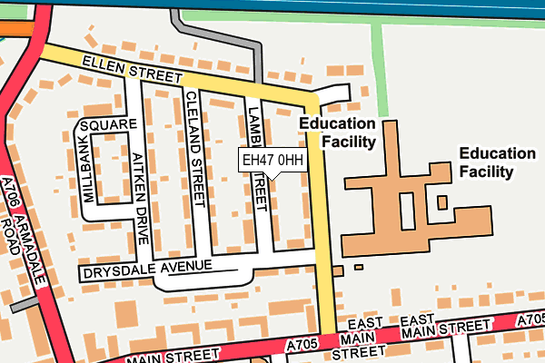 EH47 0HH map - OS OpenMap – Local (Ordnance Survey)