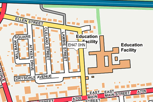 EH47 0HN map - OS OpenMap – Local (Ordnance Survey)