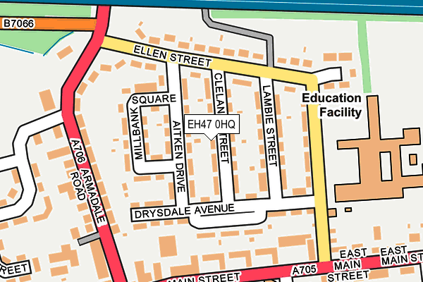 EH47 0HQ map - OS OpenMap – Local (Ordnance Survey)