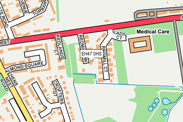 EH47 0HS map - OS OpenMap – Local (Ordnance Survey)