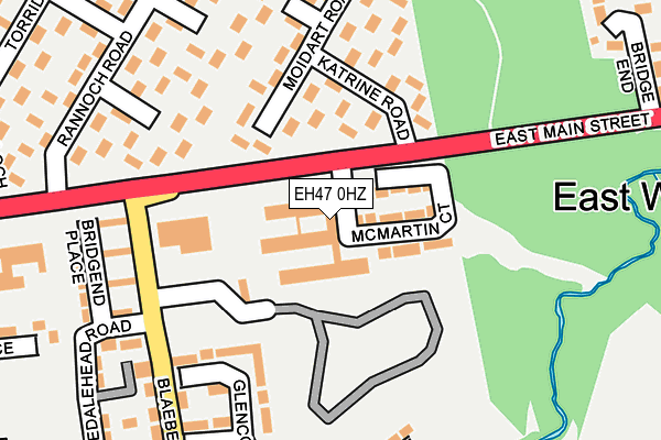 EH47 0HZ map - OS OpenMap – Local (Ordnance Survey)