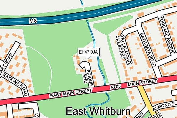 EH47 0JA map - OS OpenMap – Local (Ordnance Survey)