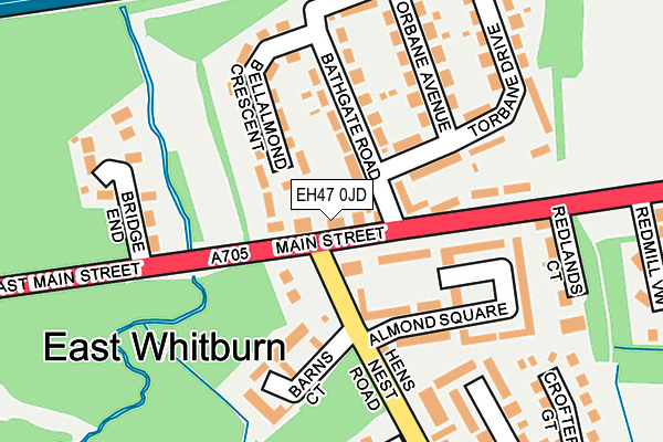 EH47 0JD map - OS OpenMap – Local (Ordnance Survey)