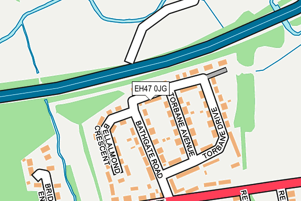 EH47 0JG map - OS OpenMap – Local (Ordnance Survey)