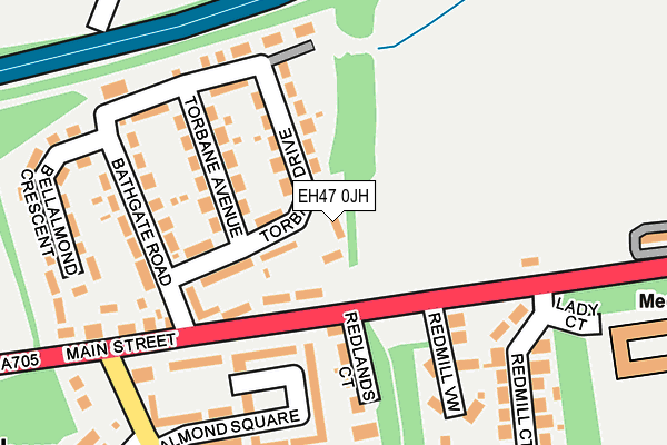 EH47 0JH map - OS OpenMap – Local (Ordnance Survey)