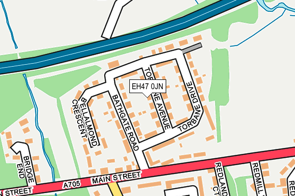EH47 0JN map - OS OpenMap – Local (Ordnance Survey)