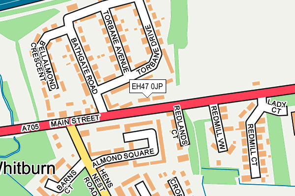 EH47 0JP map - OS OpenMap – Local (Ordnance Survey)