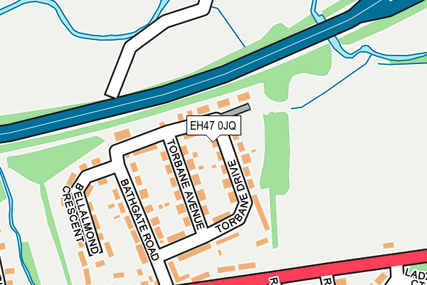 EH47 0JQ map - OS OpenMap – Local (Ordnance Survey)