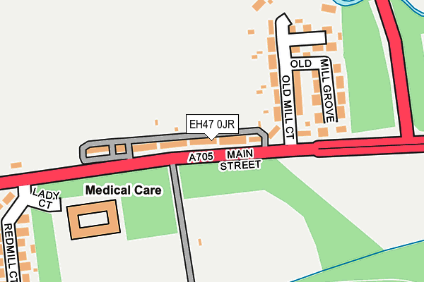 EH47 0JR map - OS OpenMap – Local (Ordnance Survey)