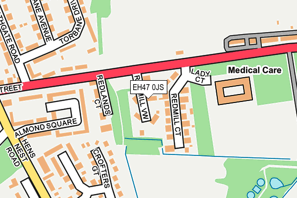 EH47 0JS map - OS OpenMap – Local (Ordnance Survey)