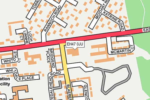 EH47 0JU map - OS OpenMap – Local (Ordnance Survey)