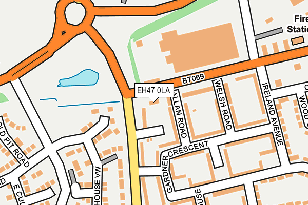 EH47 0LA map - OS OpenMap – Local (Ordnance Survey)
