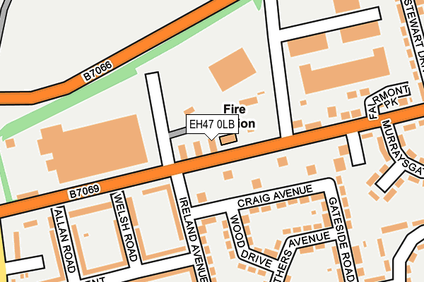 EH47 0LB map - OS OpenMap – Local (Ordnance Survey)