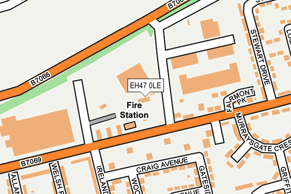EH47 0LE map - OS OpenMap – Local (Ordnance Survey)