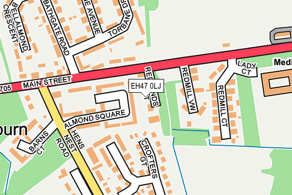 EH47 0LJ map - OS OpenMap – Local (Ordnance Survey)