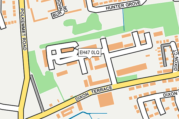 EH47 0LQ map - OS OpenMap – Local (Ordnance Survey)