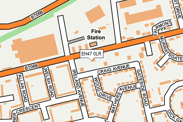 EH47 0LR map - OS OpenMap – Local (Ordnance Survey)