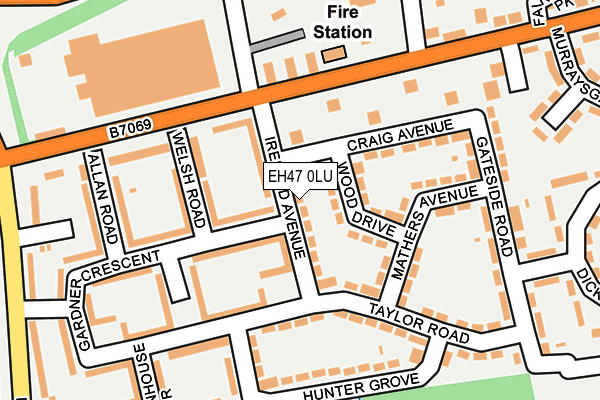 EH47 0LU map - OS OpenMap – Local (Ordnance Survey)