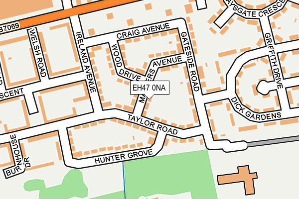 EH47 0NA map - OS OpenMap – Local (Ordnance Survey)