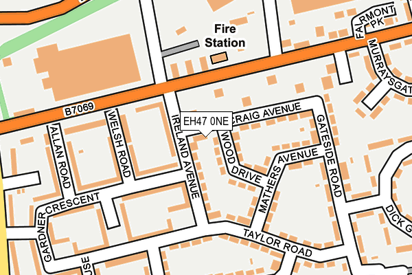 EH47 0NE map - OS OpenMap – Local (Ordnance Survey)